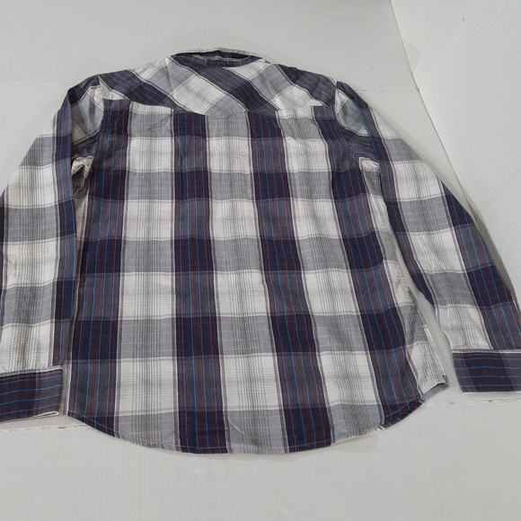 Levi's Plaid Pearl Snap Button Western Shirt - Picture 5 of 6